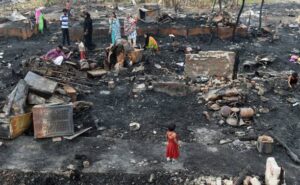 rohingya camp burned