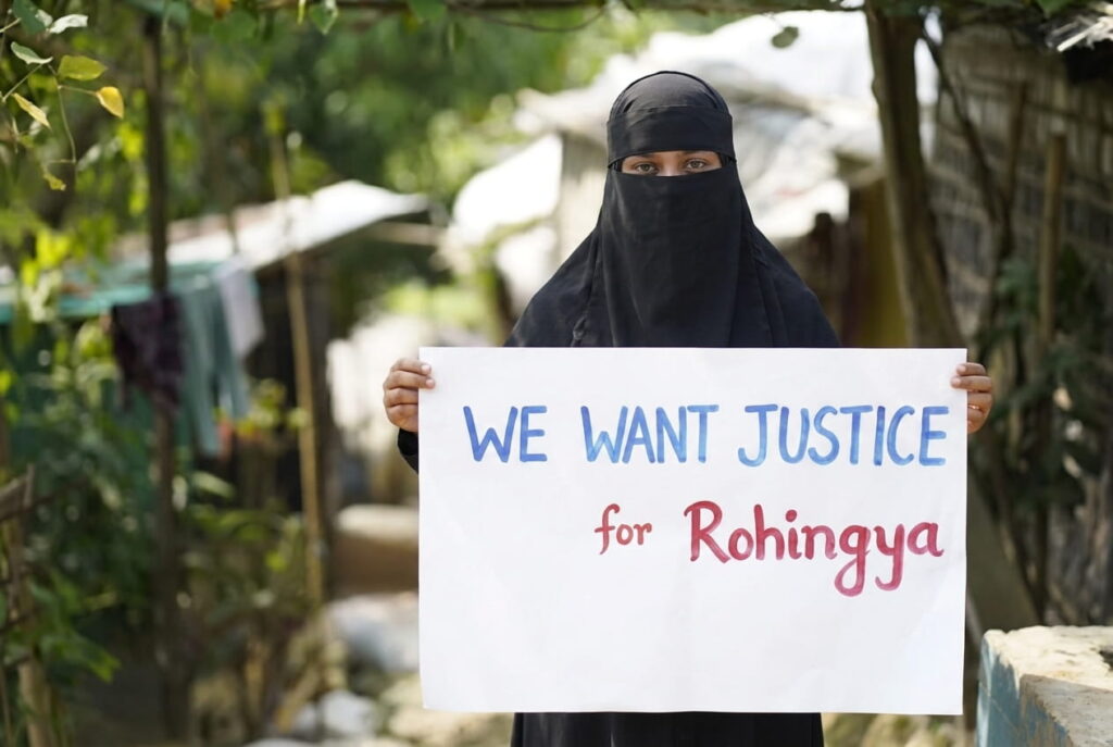 A rohingya female Seeking justice